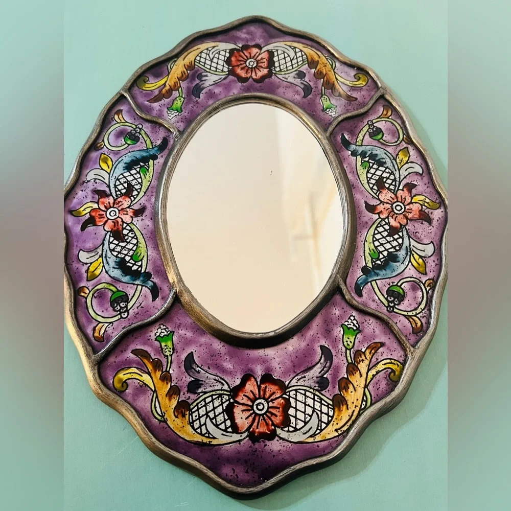 Juengel Glass Floral Wall Mirror